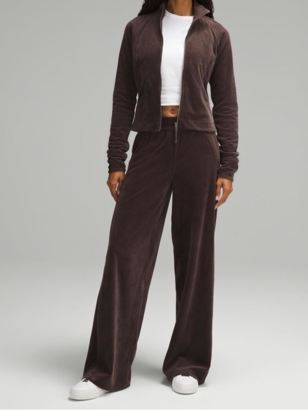 Lululemon Scuba Mid-Rise Wide-Leg Pant Velvet Cord Size 6 Lounge Chic Athleisure